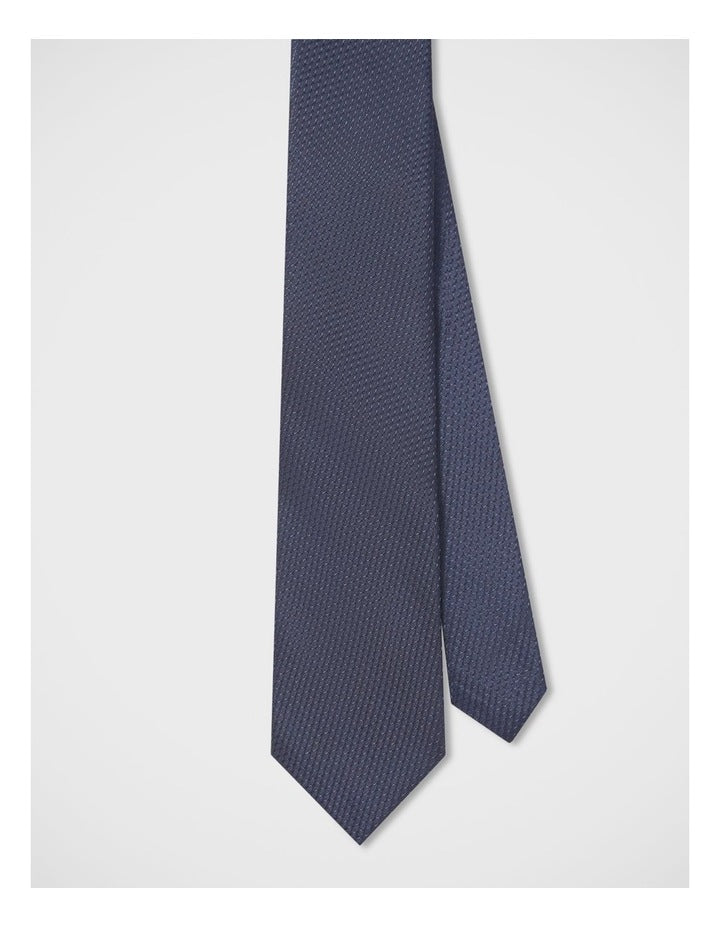 Dobby Textured Tie in Navy