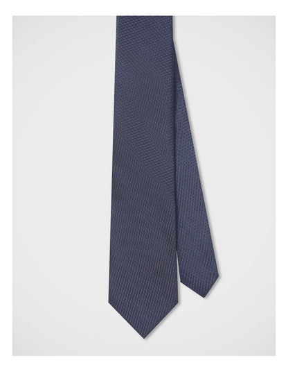 Dobby Textured Tie in Navy