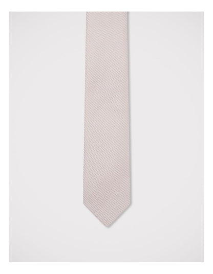 Dobby Textured Tie in Grey