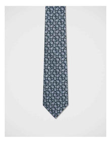 Floral Tie in Navy