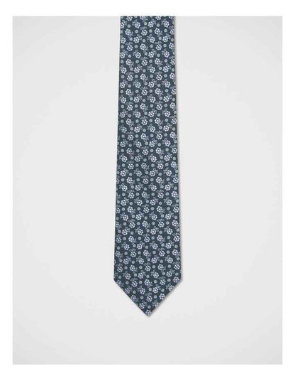 Floral Tie in Navy