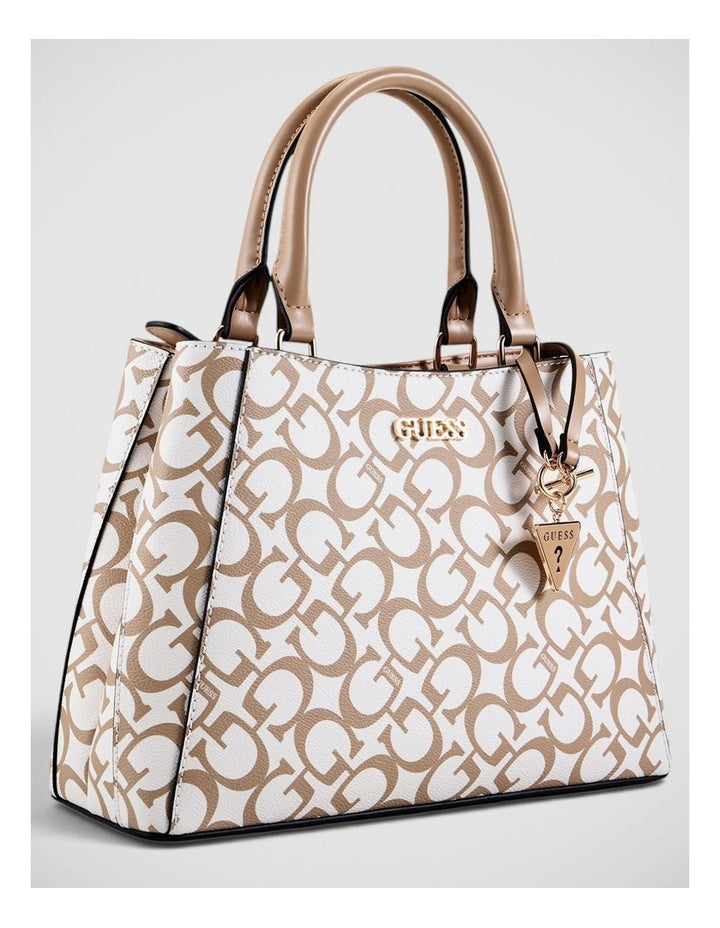 Rylie Satchel Bag in Taupe Combo