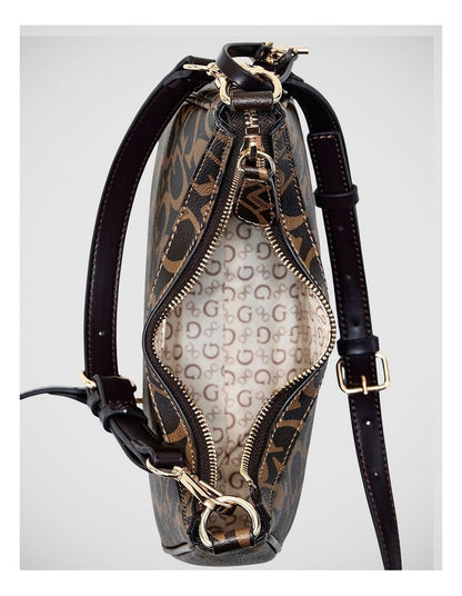 Berkton Shoulder Bag in Dark Brown Combo