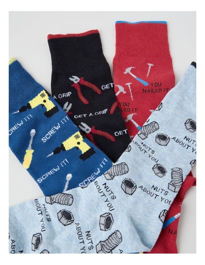 4 Pack On the Tools Socks