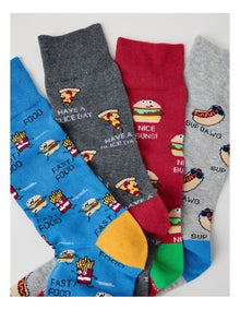 4 Pack Fast Food Socks
