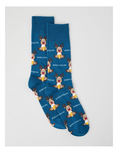 Brew-Dolph Christmas Sock