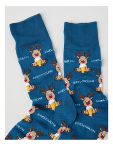 Brew-Dolph Christmas Sock