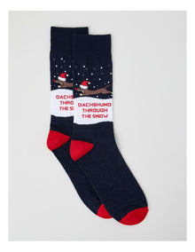 Dachshund Christmas Sock
