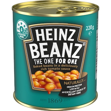 Heinz Beanz Canned Baked Beans In Tomato Sauce Breakfast 220g