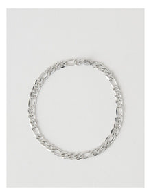 Sterling Silver Figaro Chain Bracelet
