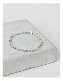 Sterling Silver Figaro Chain Bracelet