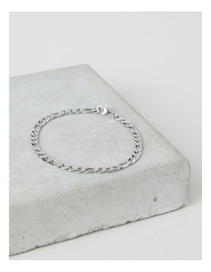 Sterling Silver Figaro Chain Bracelet