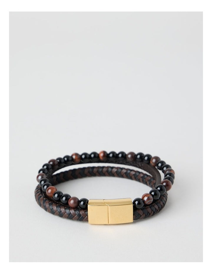 Braid with Semi Precious Bead in Multi