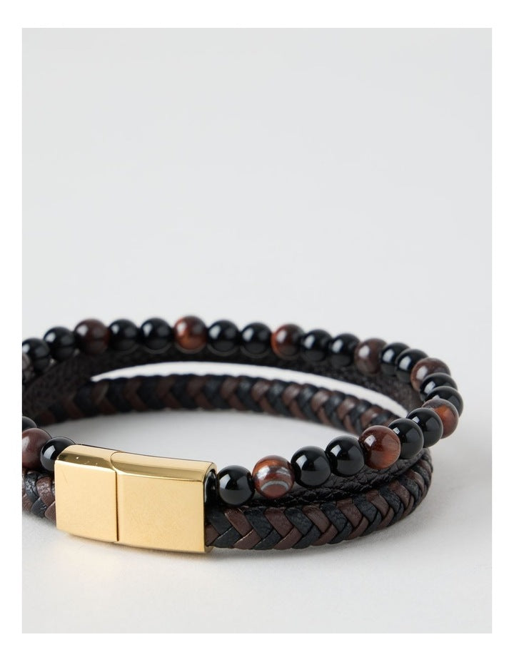 Braid with Semi Precious Bead in Multi