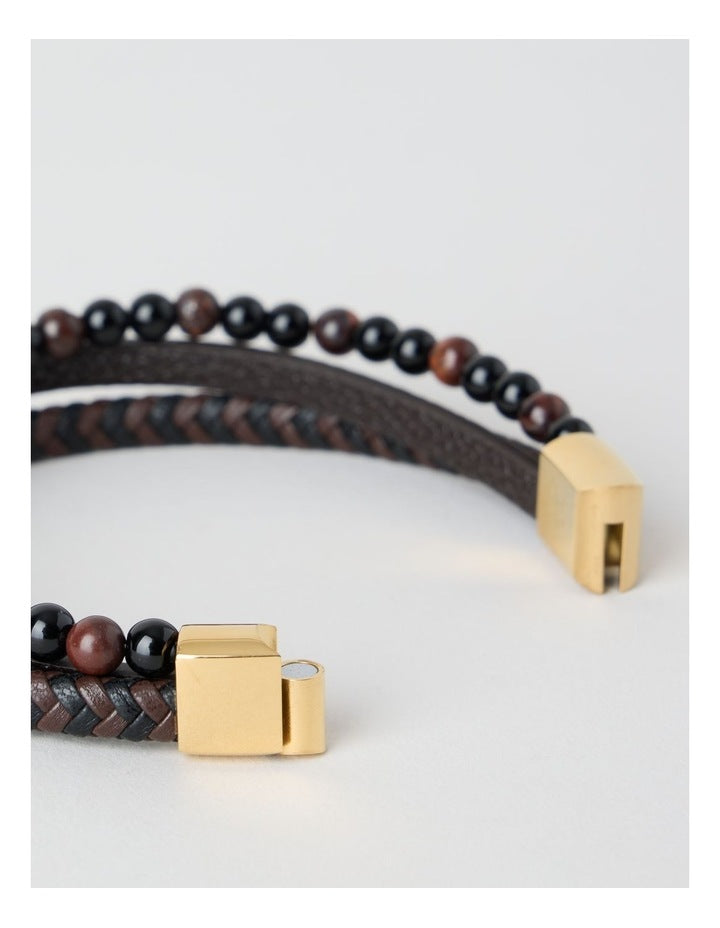 Braid with Semi Precious Bead in Multi