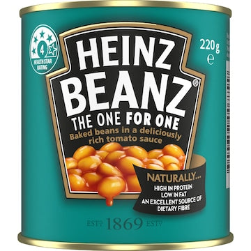 Heinz Beanz Canned Baked Beans In Tomato Sauce Breakfast 220g