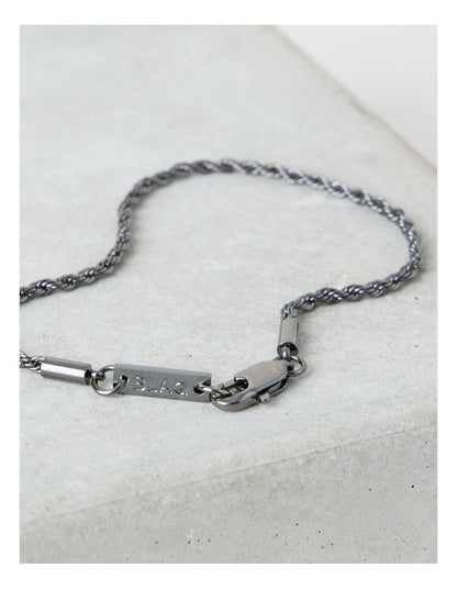 Sterling Silver Fine Rope Chain Bracelet