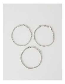 Sterling Silver Chain Bracelet 3 Pack