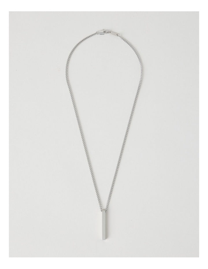 Sterling Silver Vertical Pendant Necklace
