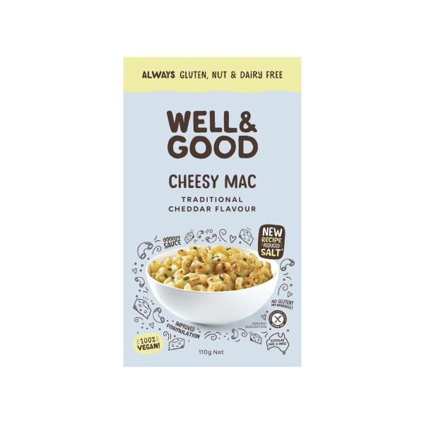 WELL & GOOD VEGAN CHEESY MAC ORIGINAL CHEDDAR 110G