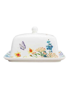 Fluttering Meadow Butter Dish 15.5x10x9.5cm Gift Boxed