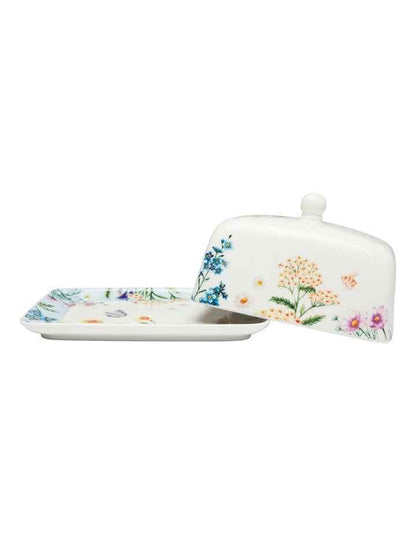 Fluttering Meadow Butter Dish 15.5x10x9.5cm Gift Boxed