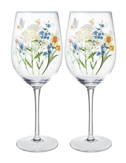 Fluttering Meadow Wine Glass 500ML Set of 2 Gift Boxed