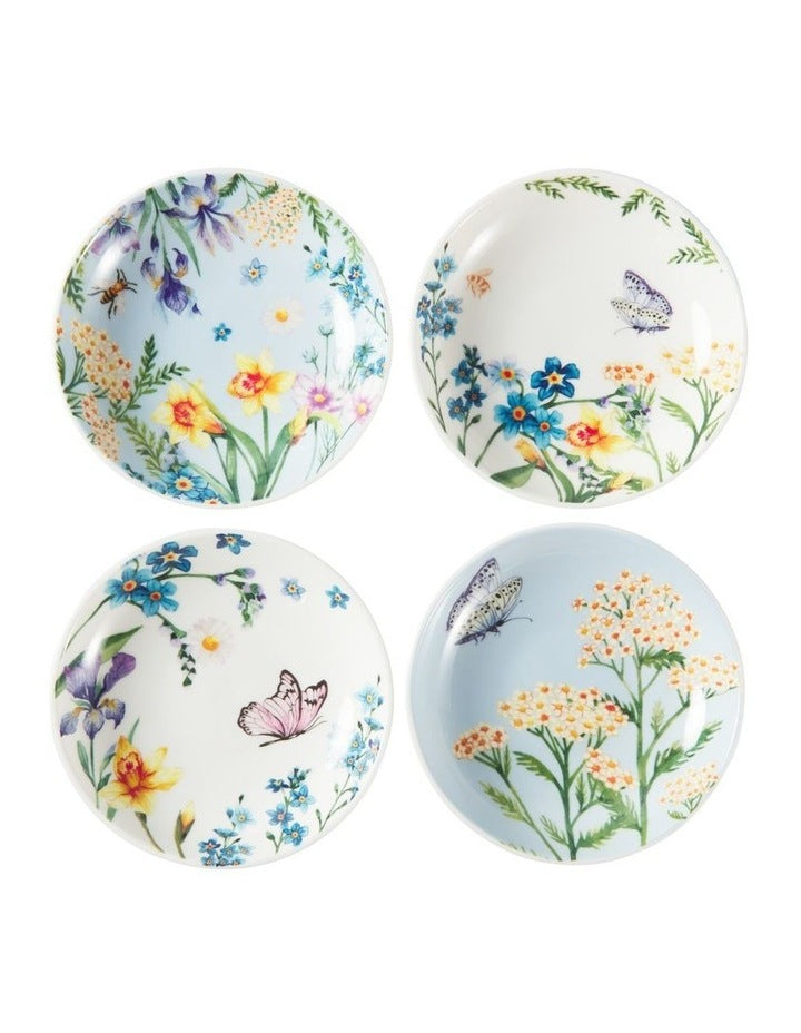 Fluttering Meadow Dish 12cm Set of 4 Assorted Gift Boxed