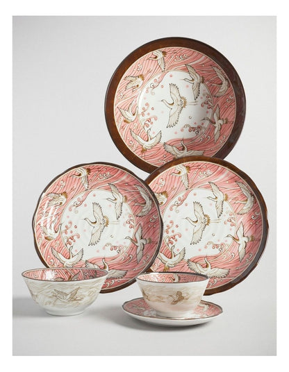 Crane Bowl 12x6.4cm Pink