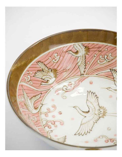 Crane Ramen Bowl 21x7.8cm Pink
