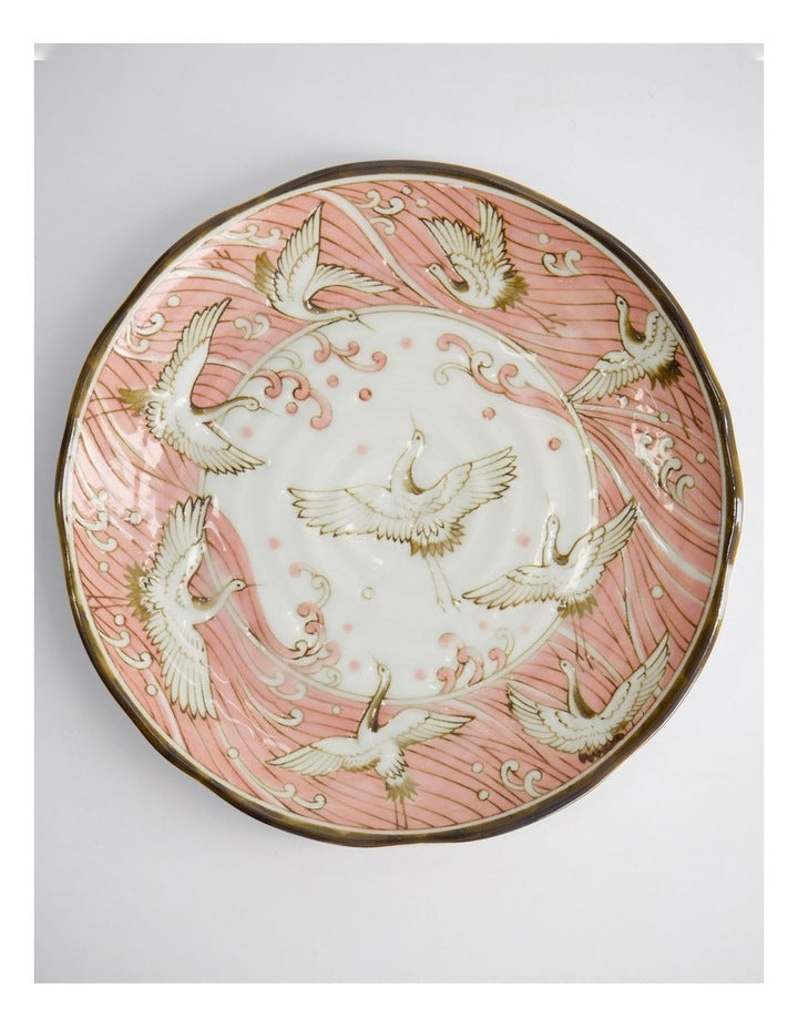 Crane Plate 16.5cm Pink
