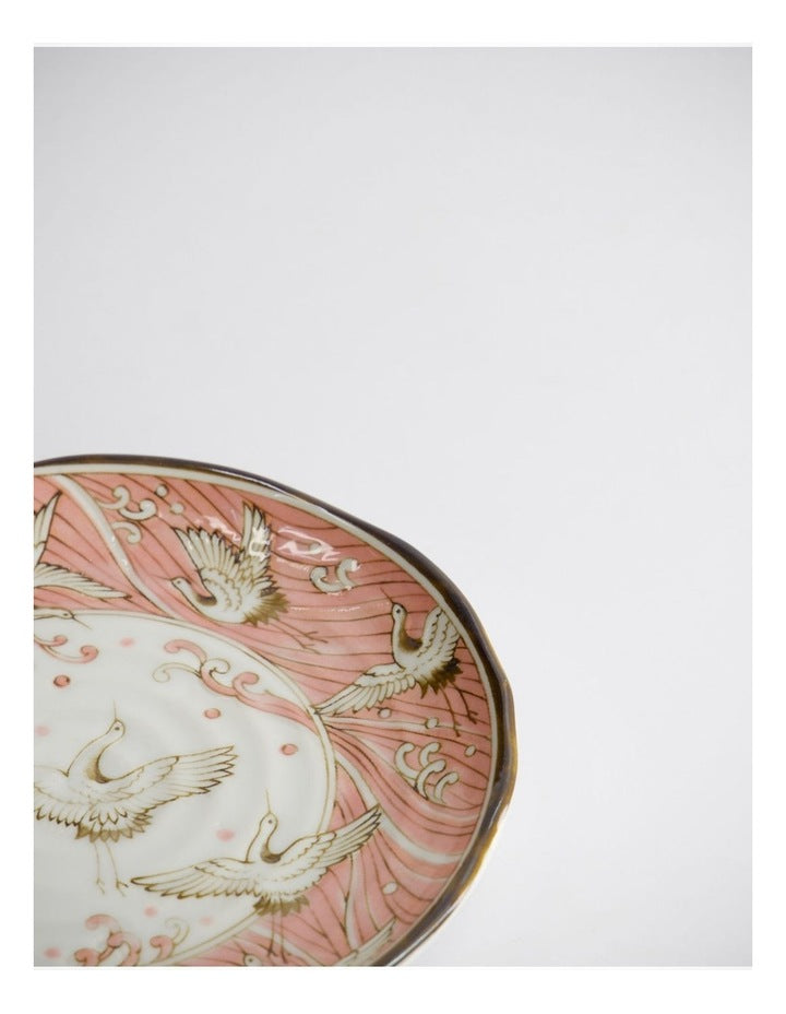 Crane Plate 16.5cm Pink