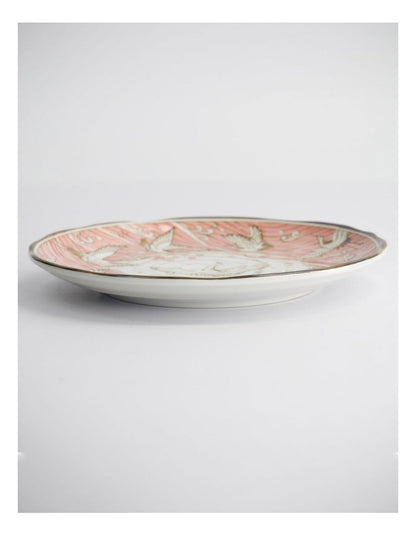 Crane Plate 16.5cm Pink