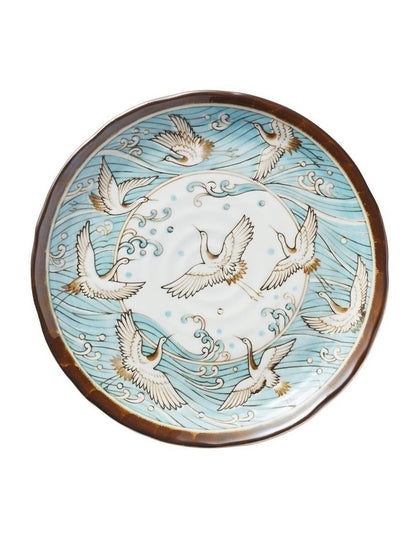 Crane Plate 25cm Light Blue