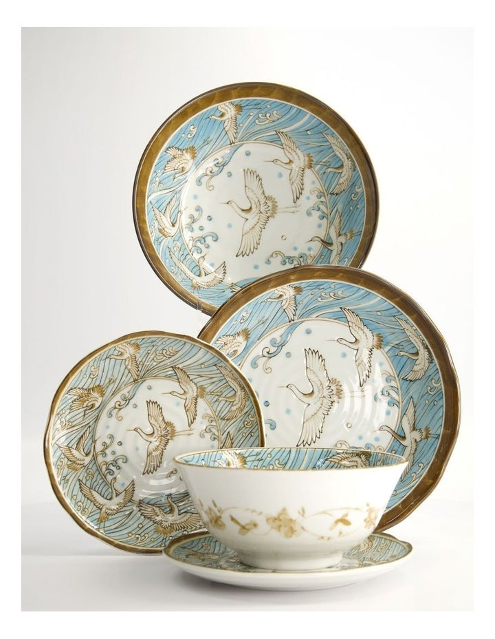 Crane Plate 25cm Light Blue