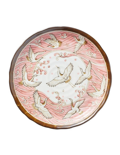 Crane Plate 25cm Pink