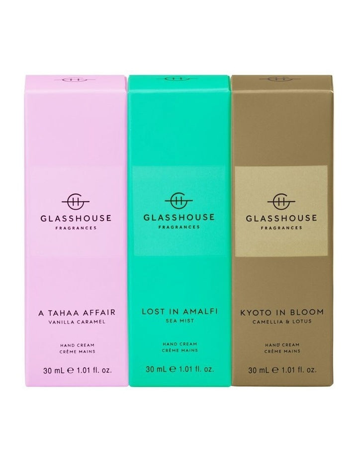 Kyoto, Amalfi, Tahaa 30mL Hand Cream Trio