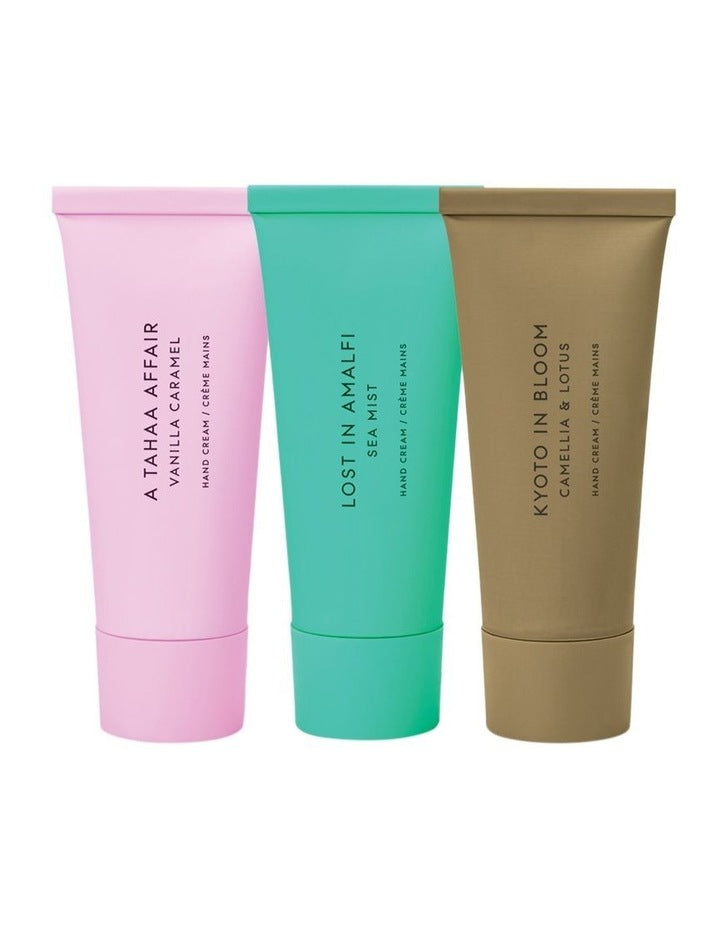 Kyoto, Amalfi, Tahaa 30mL Hand Cream Trio