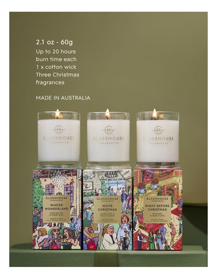 Christmas 3x60g Candle Trio