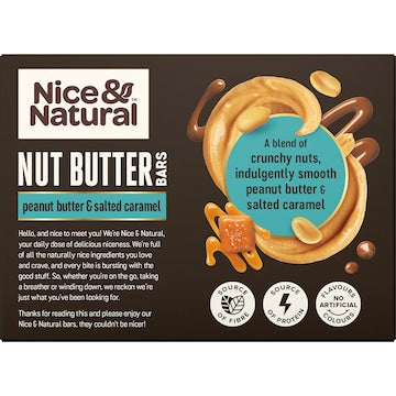 Nice & Natural Nut Butter Bars Peanut Butter & Salted Caramel 5 pack