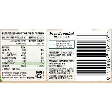 Edgell Green Peas 220g