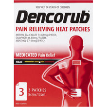 Dencorub Heat Patch Pain Relief 3 Pack