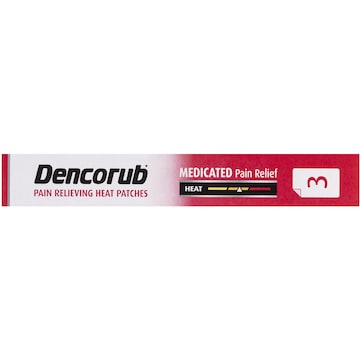 Dencorub Heat Patch Pain Relief 3 pack