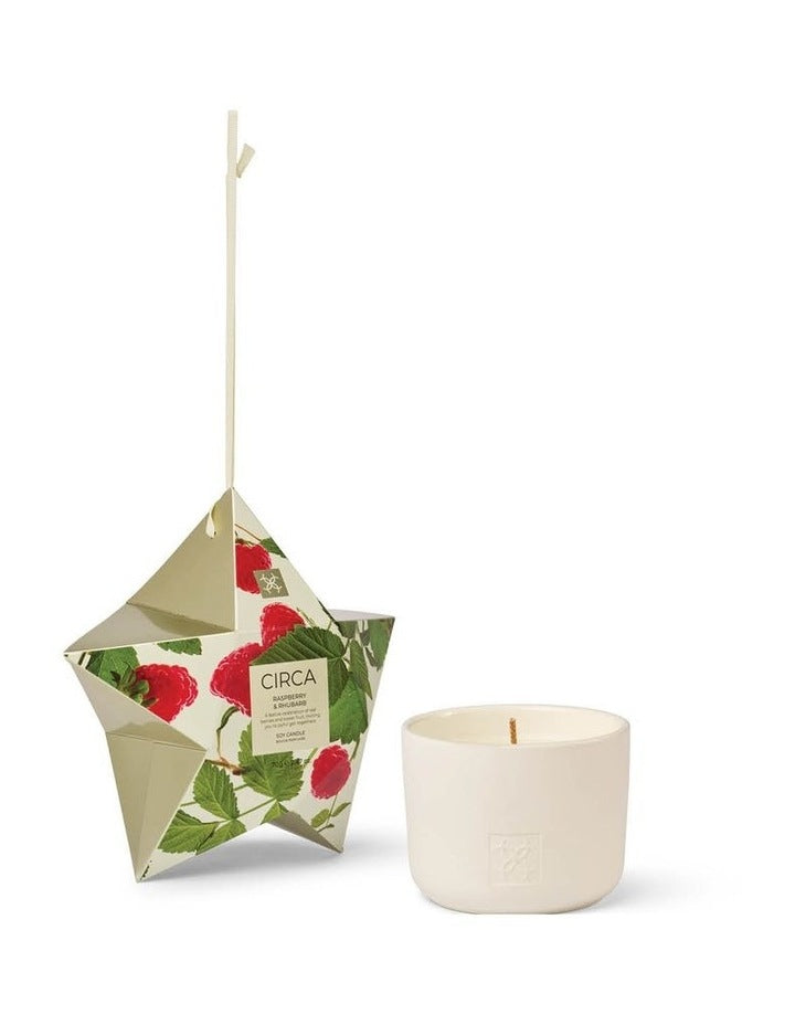 Raspberry & Rhubarb Bauble Soy Candle 70g