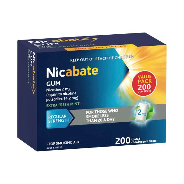 NICABATE CHEWING GUM EXTRA FRESH MINT 2MG