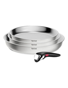 Ingenio Emotion+ Induction Stainless Steel Non-Stick 4pc Frypan Set