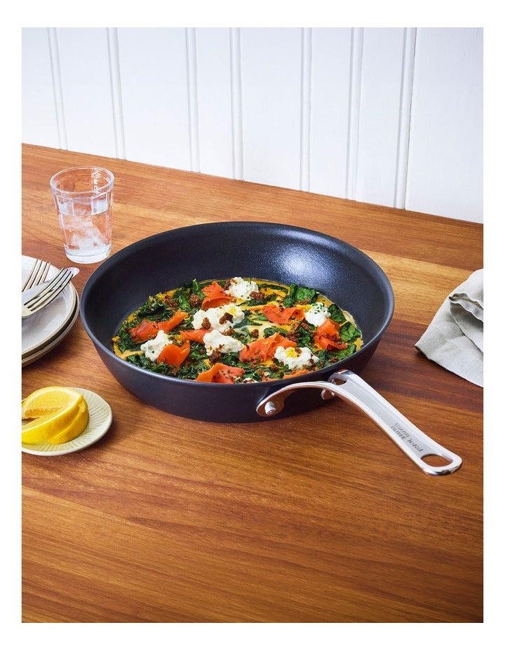 Cooks Classic Induction Non-Stick Hard Anodised Twin Pack Frypans 24/28cm