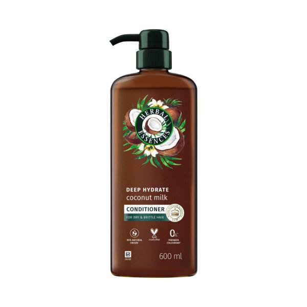 HERBAL ESSENCES CONDITIONER DEEP HYDRATE COCONUT MILK HAIRCARE 600 ML