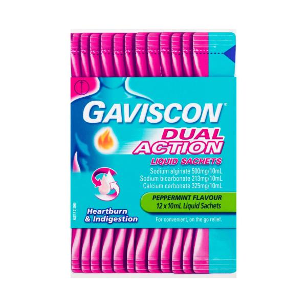 GAVISCON DUAL ACTION LIQUID SACHETS 10ML
