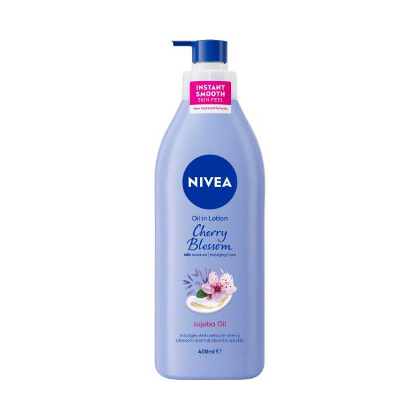 NIVEA BODY OIL LOTION CHERRY BLOSSOM JOJOBA 400ML